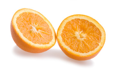 two halves of orange