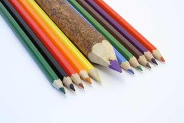 Different coloured pencils