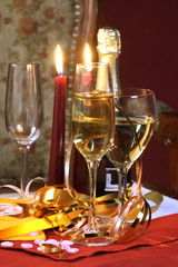 glass ready for holiday, christmas, meeting