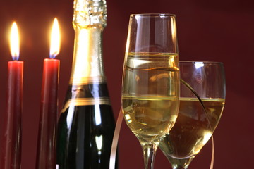 glass ready for holiday, christmas, meeting