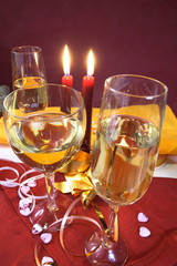 glass ready for holiday, christmas, meeting