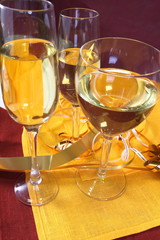 glass ready for holiday, christmas, meeting