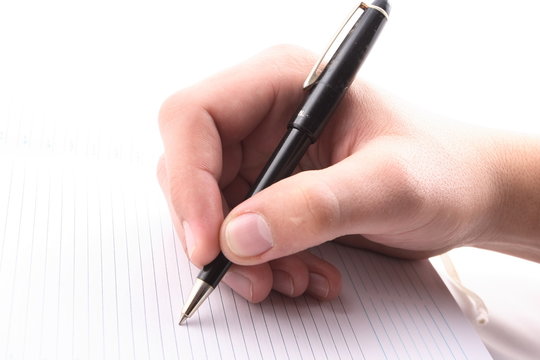 Hand with the handle,  daily log,  document - Powered by Adobe