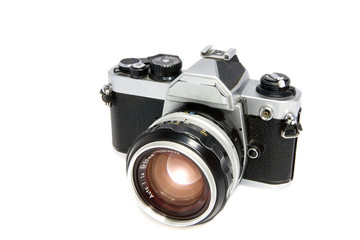 35mm photo camera on white