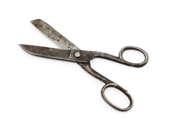 Old rusty scissors