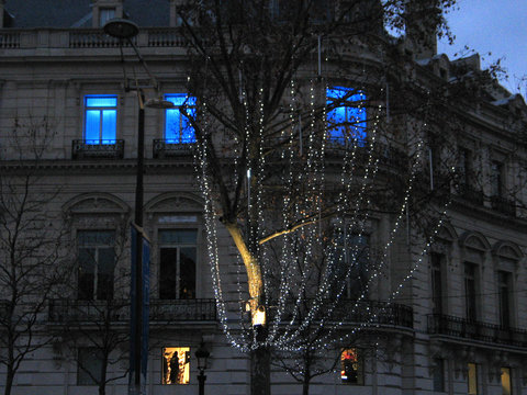 D&eacute;corations de Noel sur les champs elys&eacute;es &agrave; paris
