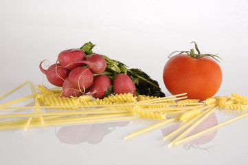 vegetables and macaroni