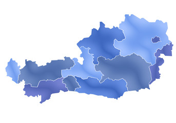 Carte Autriche Camaieu Bleu Satin