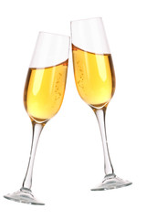Two glasses with champagne,  holiday