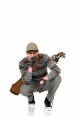 Young male golfer