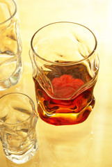 Glasses of alcohol