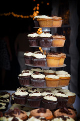 chocolate and vanilla wedding cupcakes