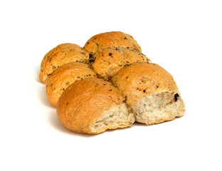 Italian-style olive buns from grey flour
