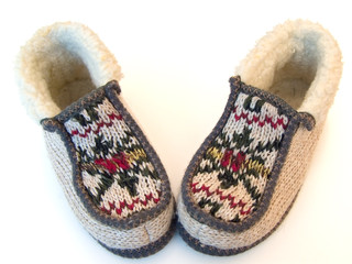 knitted slippers