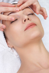 beauty saln series. facial massage © starush