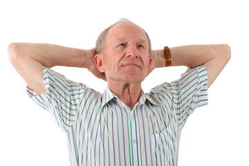 Obraz premium Aged man dreaming