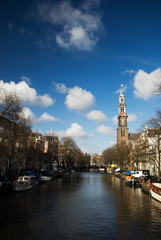 Naklejka premium canal in amsterdam