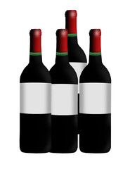 Bouteilles de vin 