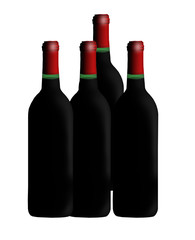 Bouteilles de vin 