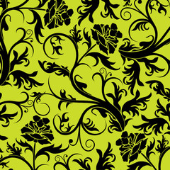 Decorative floral pattern, vector illustration 
