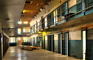 HDR of Abandoned Prison Cell Block