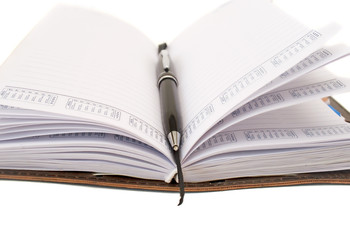 business notebook isolated on background