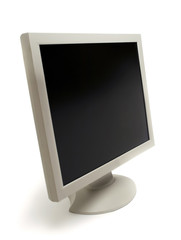 computer monitor isolated on white