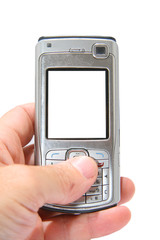 mobile phone in hand