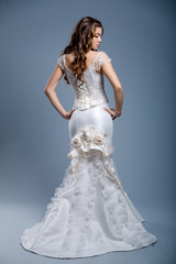 Wedding dress on fashion model