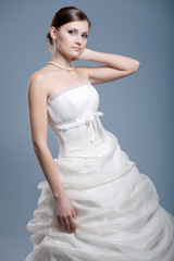 Wedding dress on fashion model