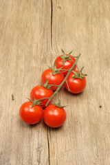 Tomatos on wood