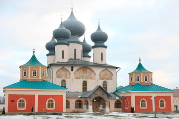 Fototapeta na wymiar Tikhvin dormition monastery