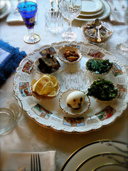 Traditional Passover Seder Plate Still Life