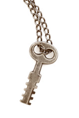 Antique key isolated