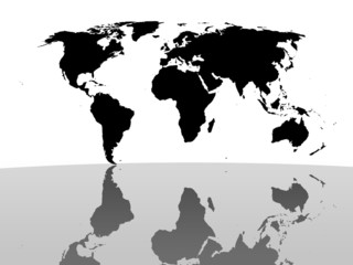 Gloss Silhouette World Map