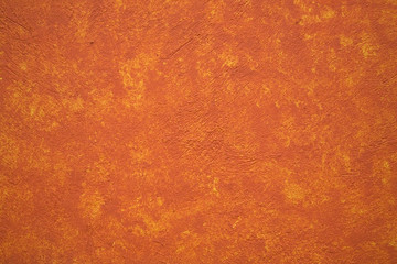 Bright Vibrant Orange Yellow Adobe Wall Mexico