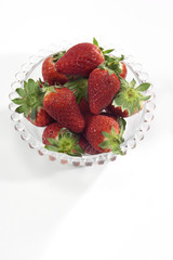 strawberries cup isolated