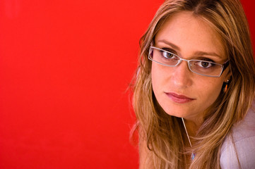 Fototapeta premium Beautiful woman look to the camera