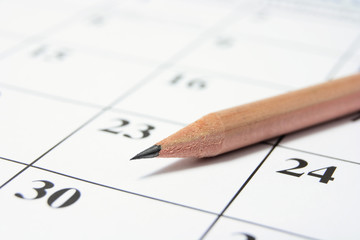 Pencil on Calendar