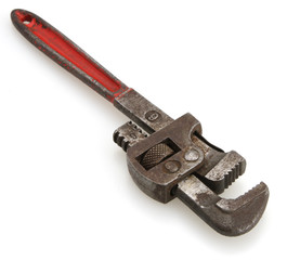 Vintage Red Handle Pipe Wrench
