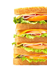 Healthy ham big sandwich