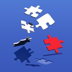 Falling Puzzle - falling jigsaw puzzle