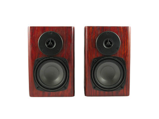 Fototapeta premium wooden loudspeakers stereo hi-fi