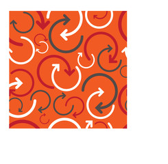 abstract seamless arrow tile background design in orange