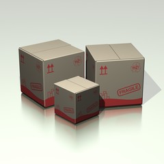Kartons "fragile"