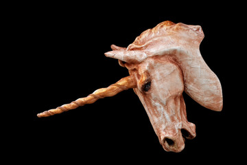 Unicorn isolated on black