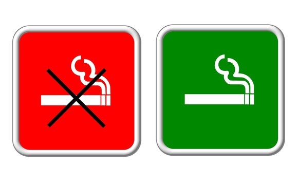 rauchen verboten - rauchen erlaubt