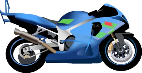 Crédence de cuisine en verre imprimé Moto vecteur de moto de sport