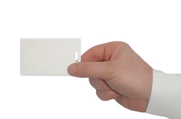 Blank Business card in a hand