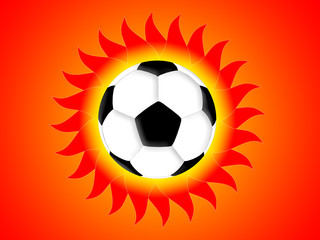 Obraz premium football sun 
